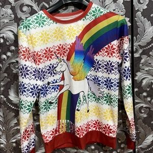 Rainbow unicorn Ugly/cute long sleeve